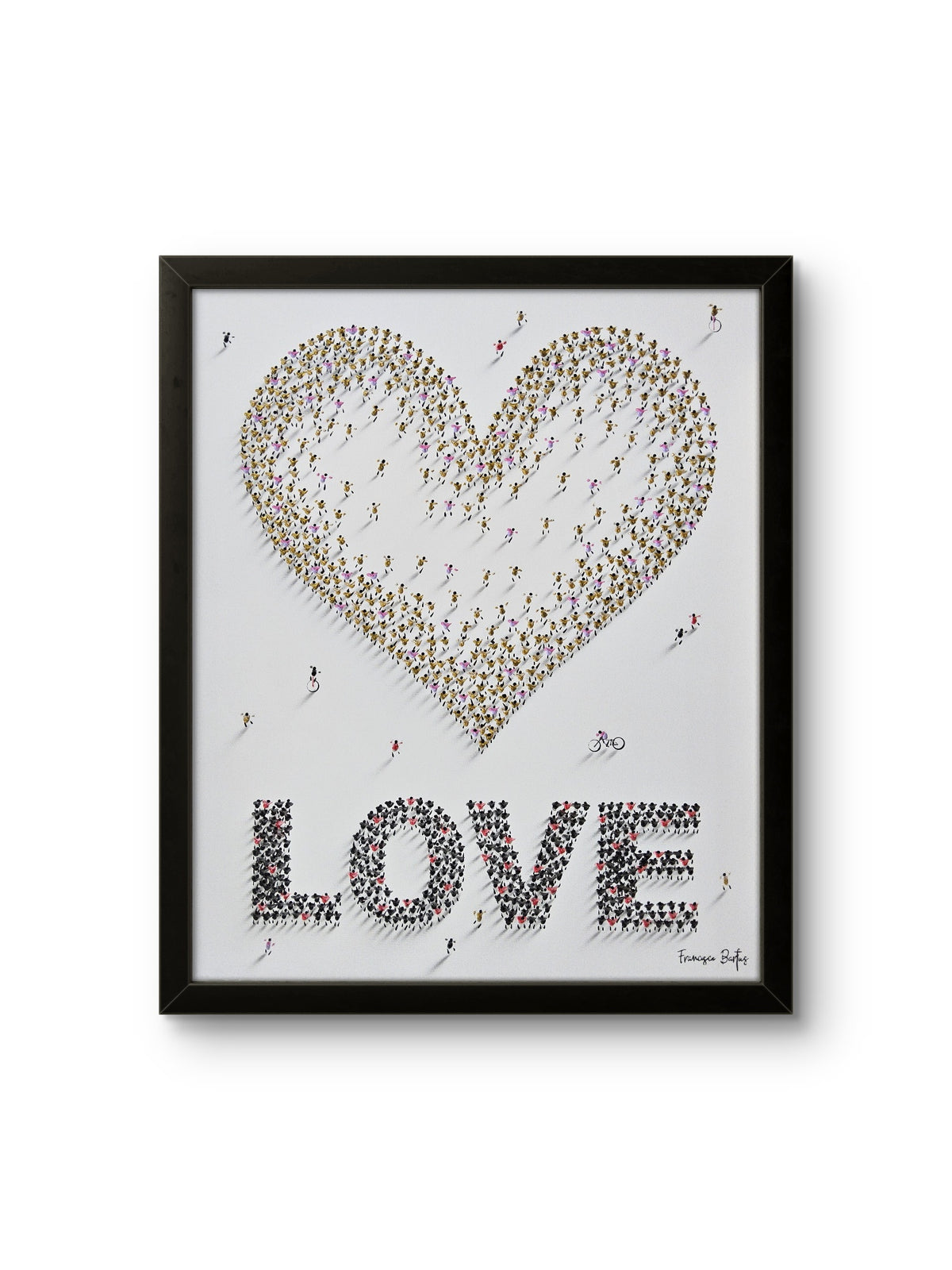 393 Bartus 110×90 cm Love & Gold Heart