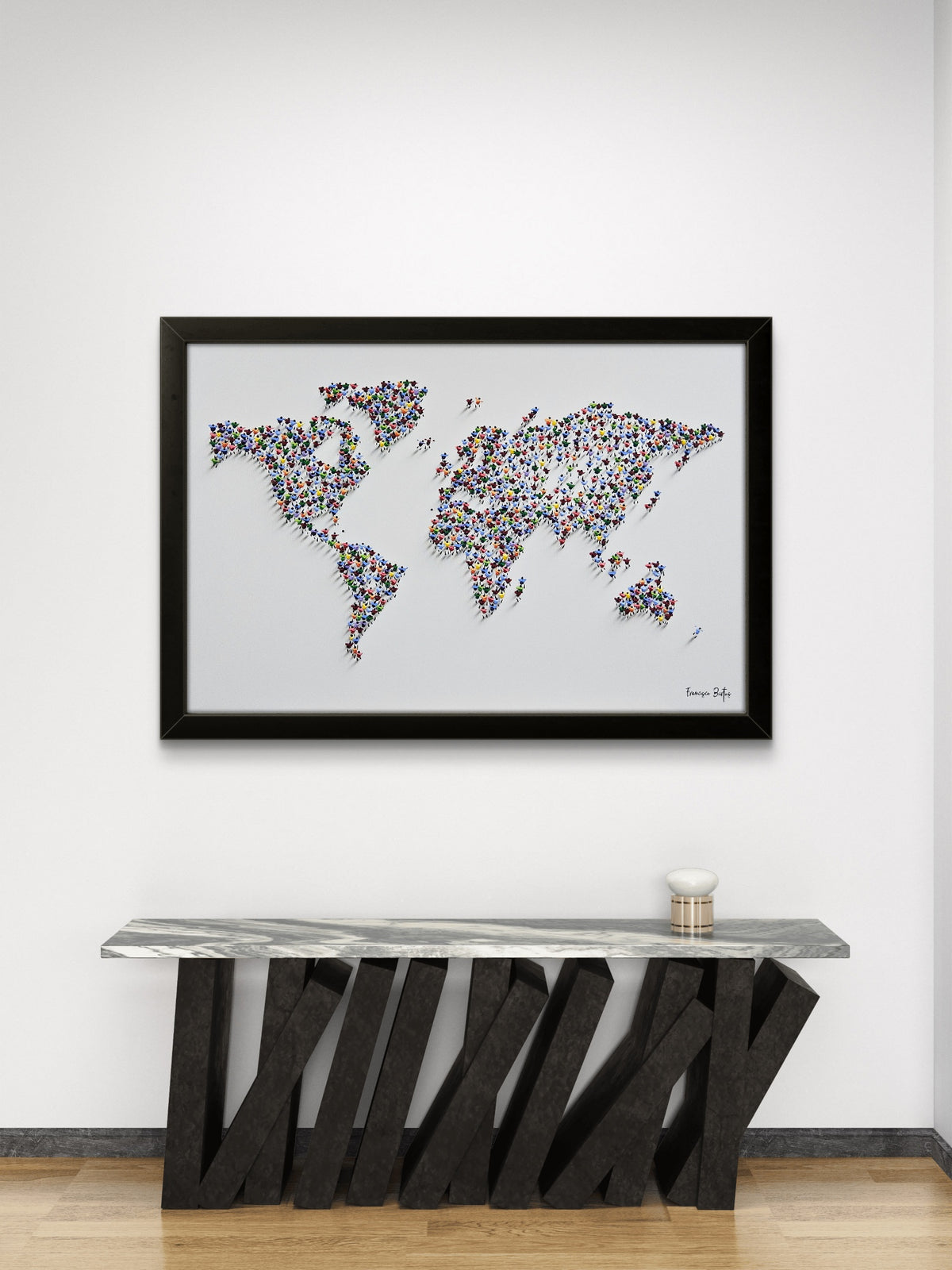 395 Bartus 80×120 cm World Map I
