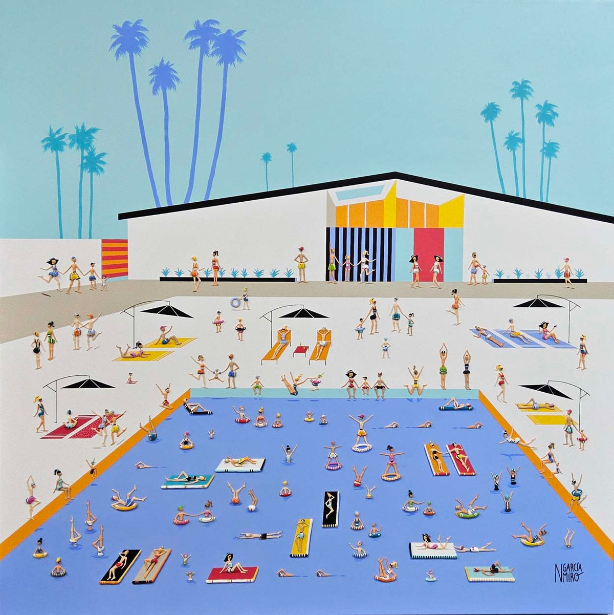 524 N. Garcia 100×100 Day at the pool