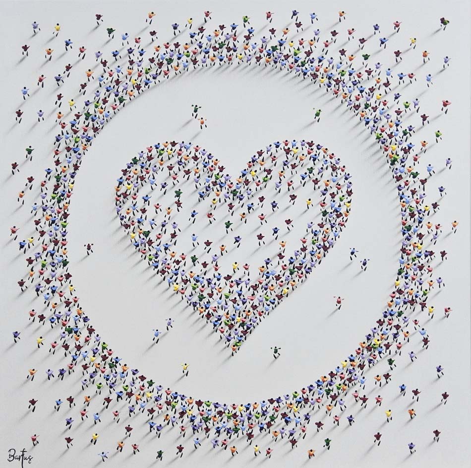 647 Bartus 100×100 Heart in the Circle
