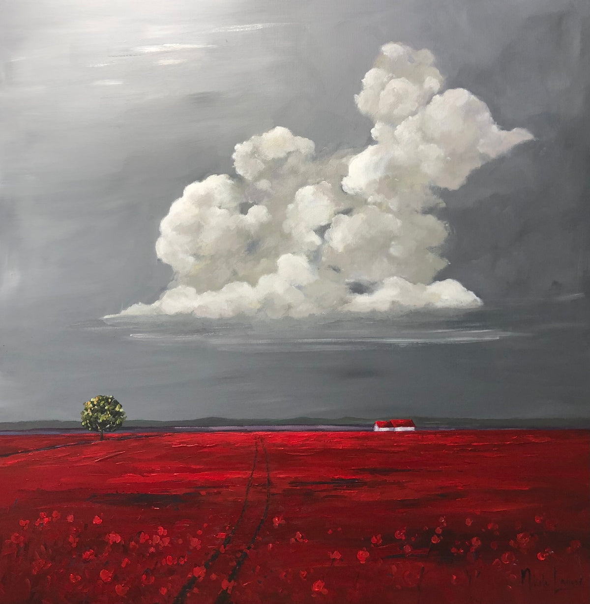 6643 Echoes of the Storm 100x 100cm