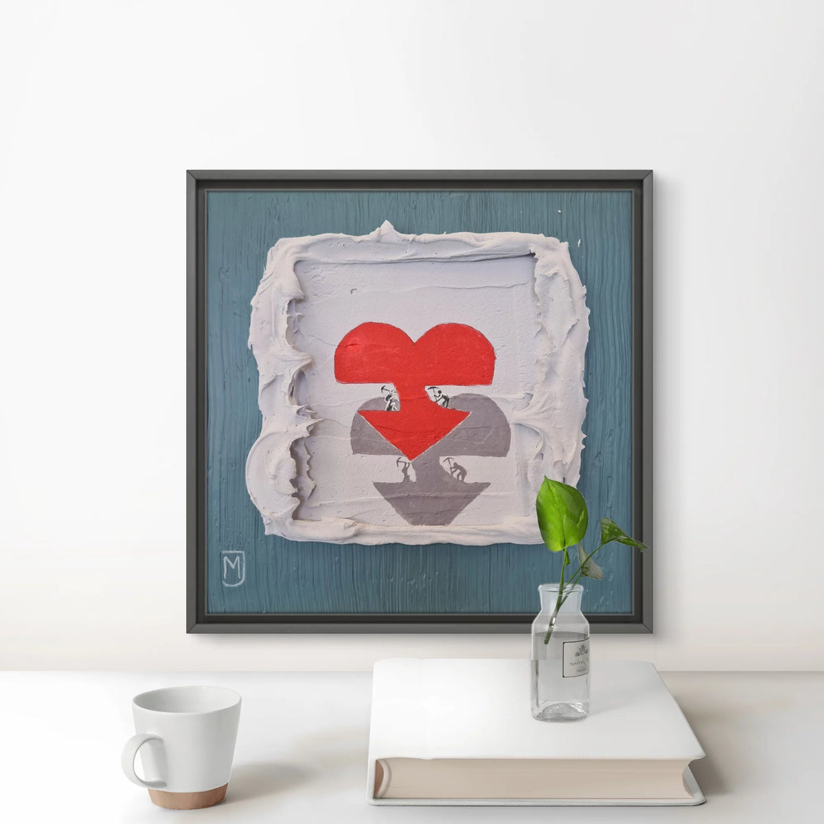 A Heart in Red 25×25 cm