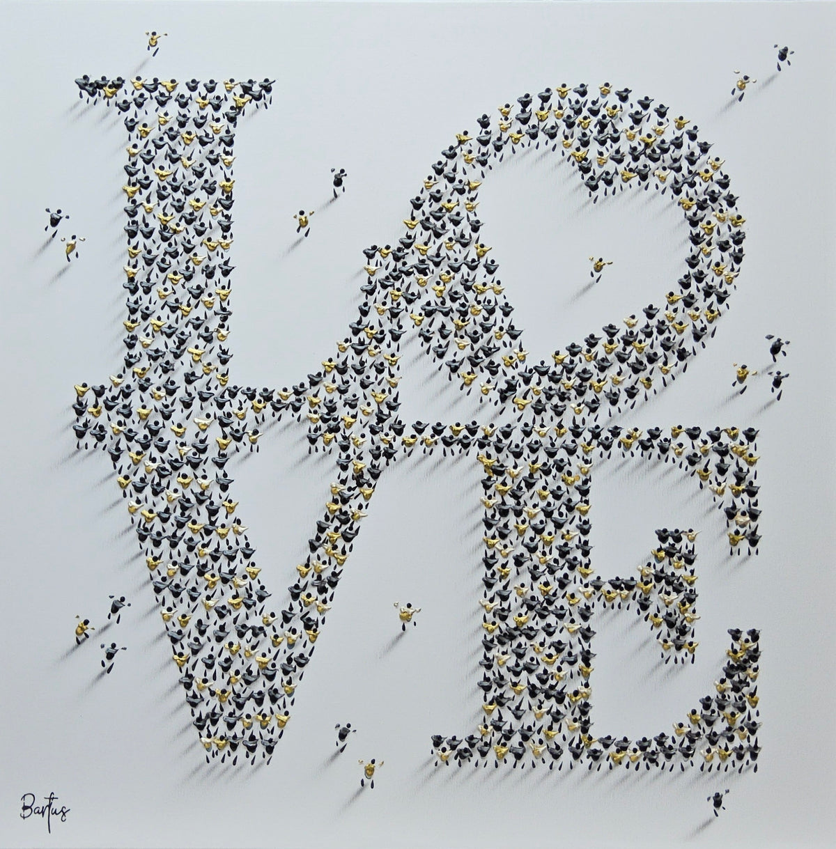 Bartus 80×80 Love Black and Gold