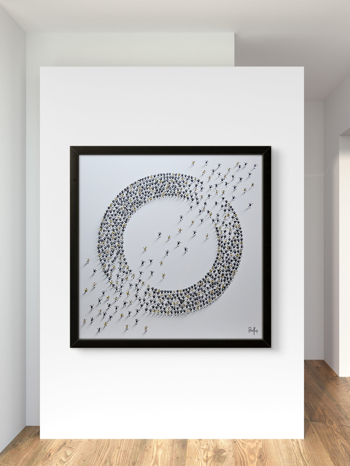 Bartus circle black & gold 100x100cm