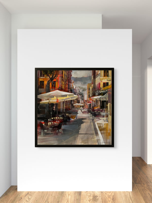 City scene II – Tomas Ibanez 90x90cm