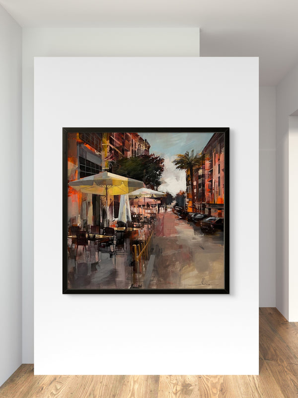 City scene IV – Tomas Ibanez 90x90cm (2)