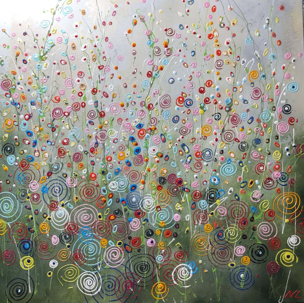 Dancing colours IV 5548 100×100