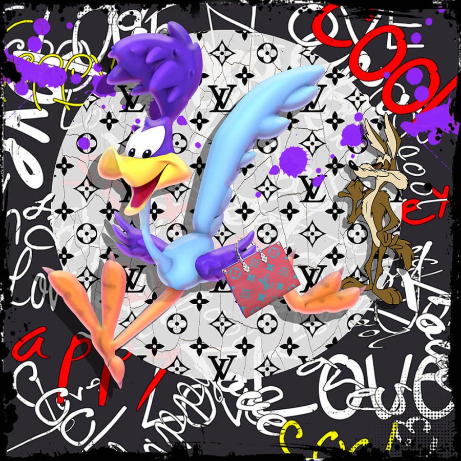 Fashion Runner 100x100cm in tiff