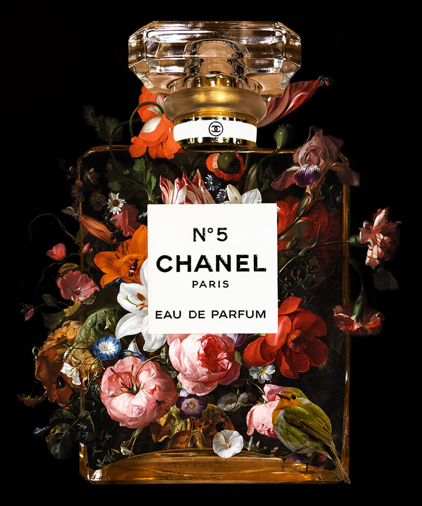 GE01-MH38 B Chanel Rachel Ruysch explosion orange Roodborstje