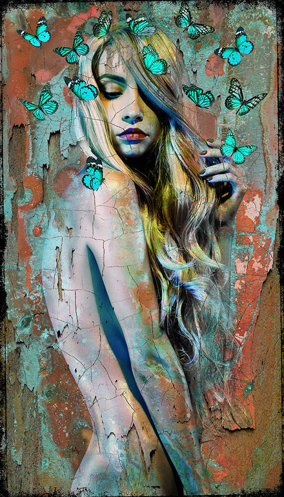 GE02-0054 Green Butterlfly I 80x140cm in tiff