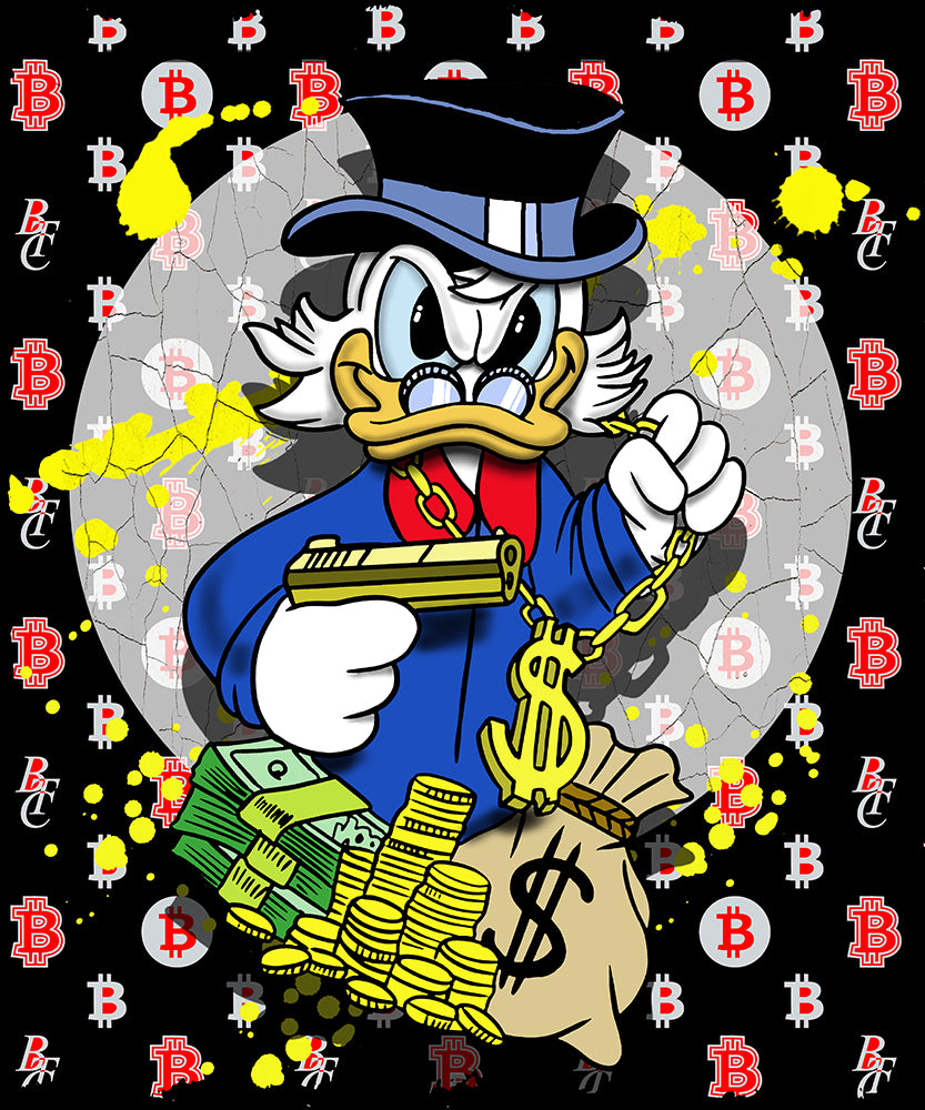 Gangster Duck 100x120cm in tiff