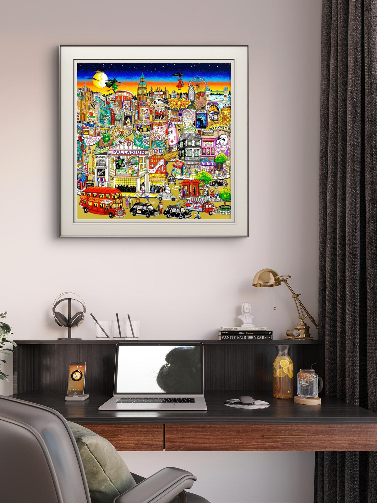Getting Cheeky on the Queue in London’s West End 85x85cm (2)