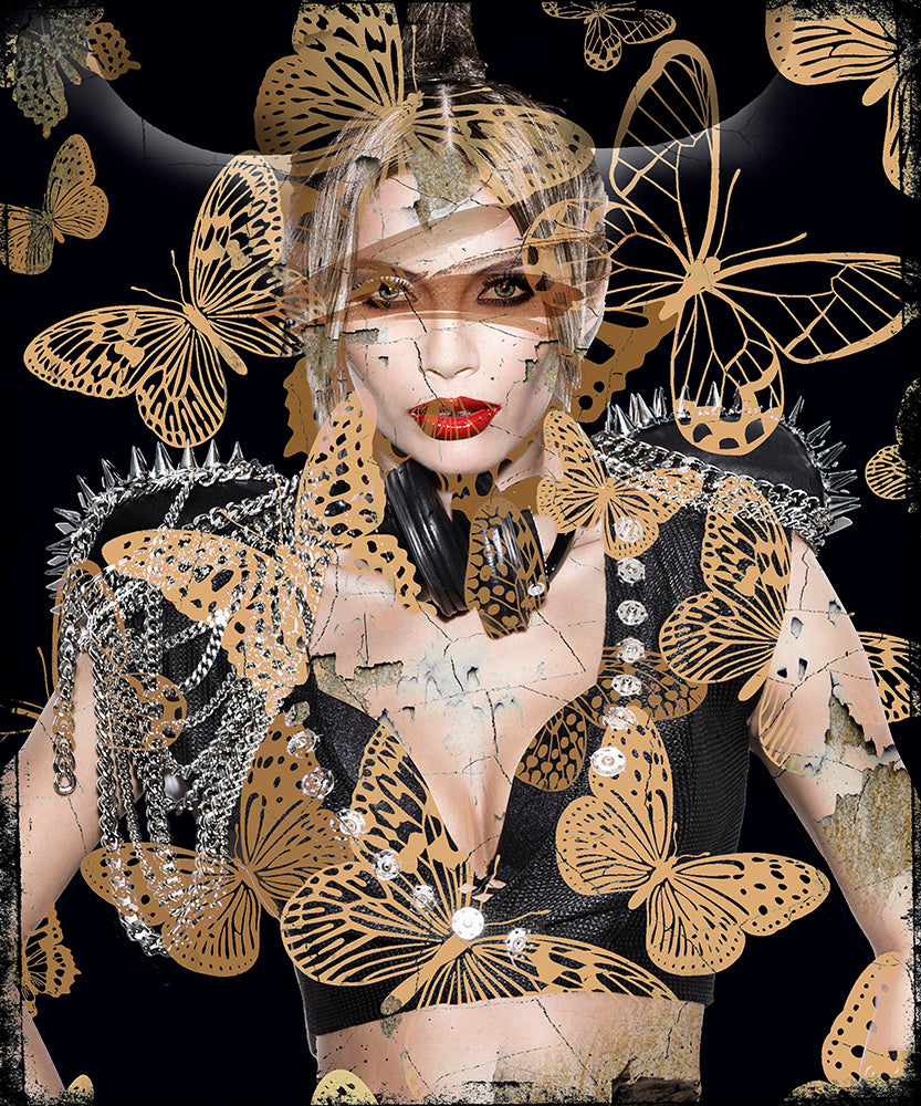 Gold Butterfly I 100x120cm in tiff