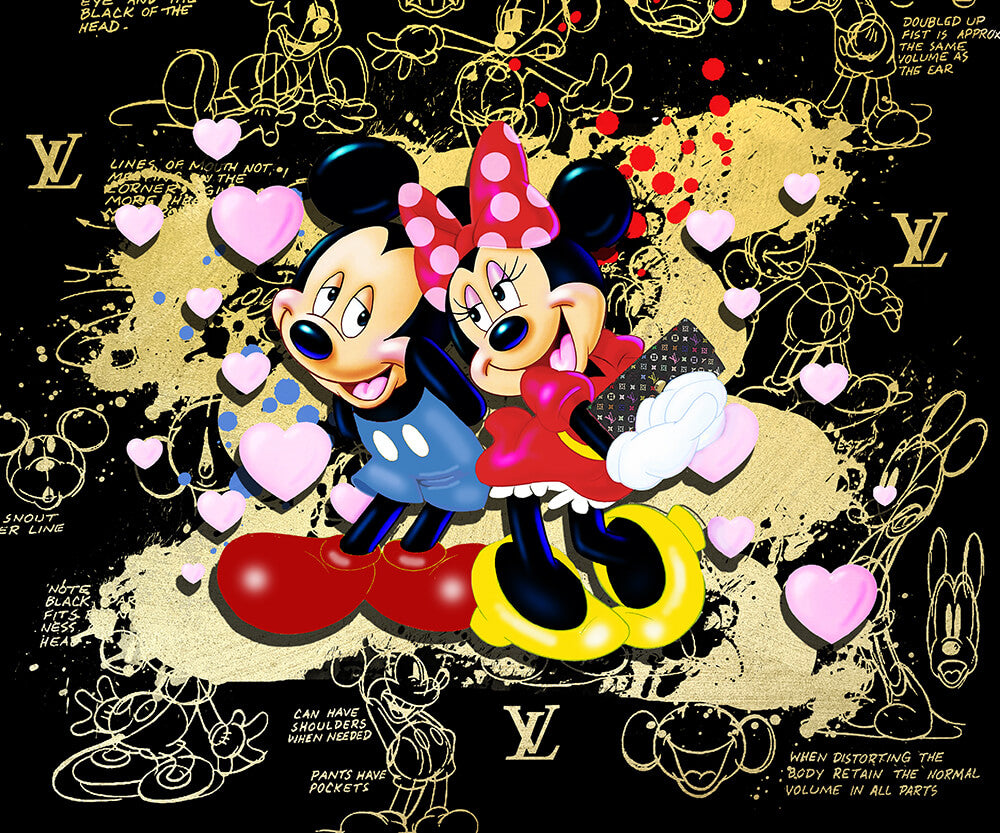 Golden Love 100x120cm in tiff