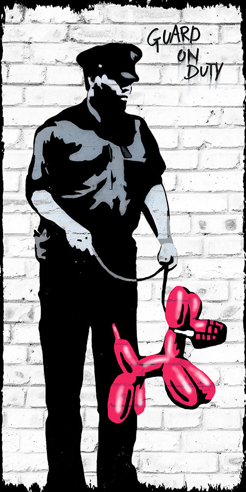 Guard on duty Mr B 60x120cm in tiff