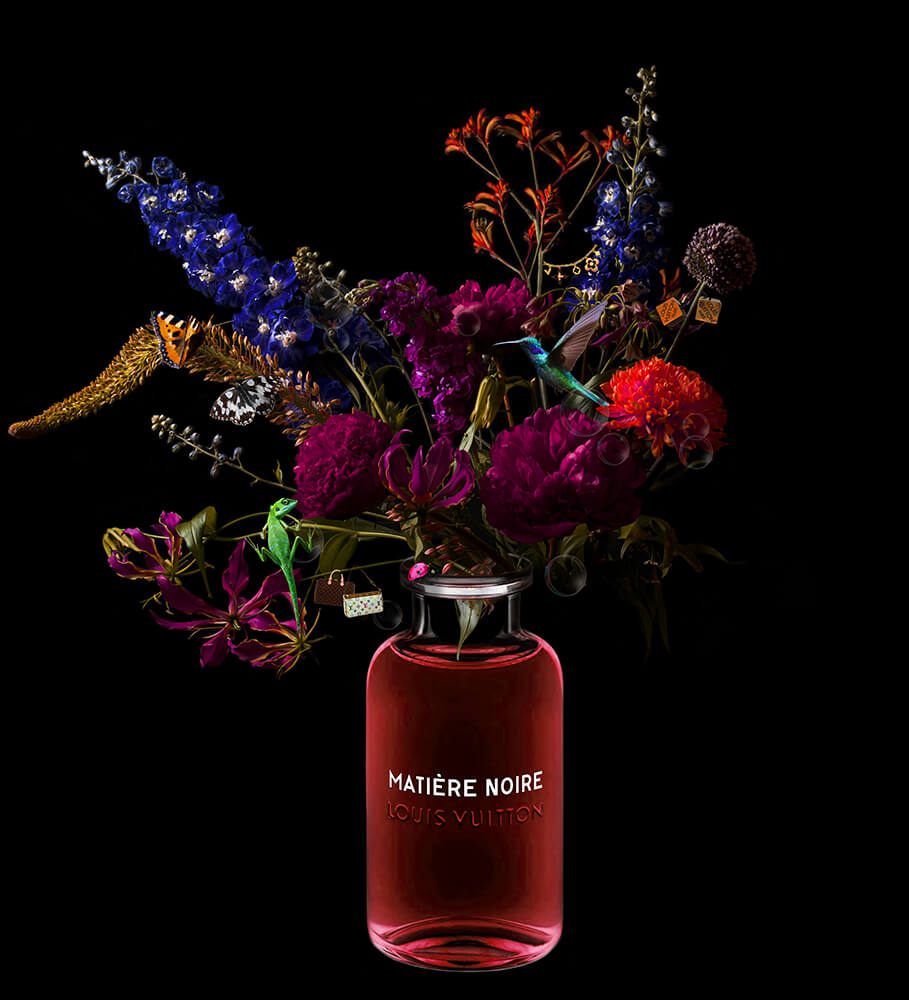 Louis Bottle flowers orange_red