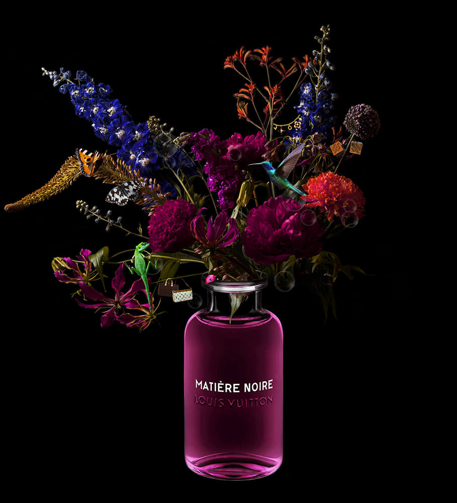 Louis Bottle flowers pink_red