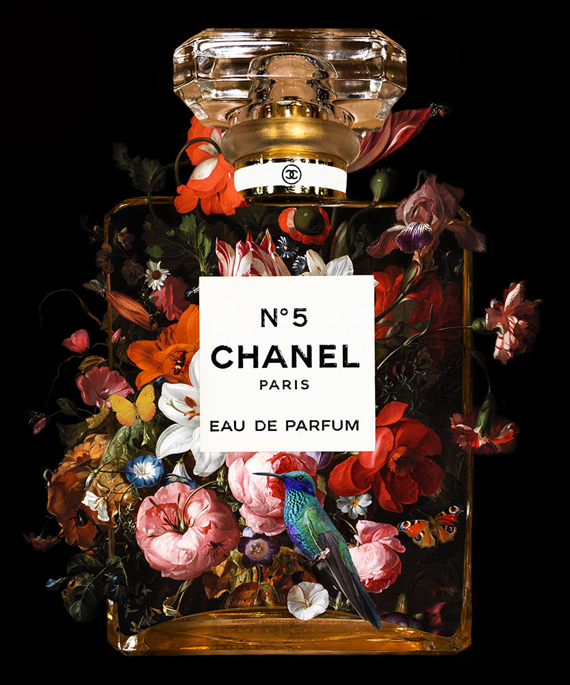MH2021-02 Chanel Rachel Ruysch explosion rood met kolibrie