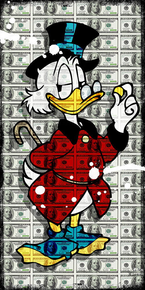 Mr Dollar Duck nieuw 60x120cm in tiff
