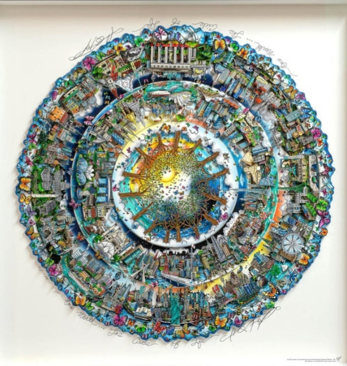 One World Circle of Life 102x102cm