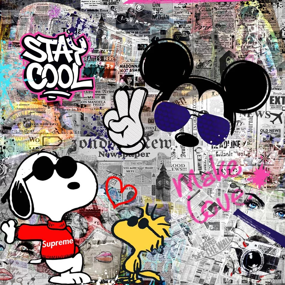 Snoopy and Mickey