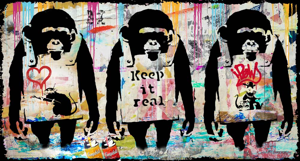 Three Monkey’s 70x130cm in jpg