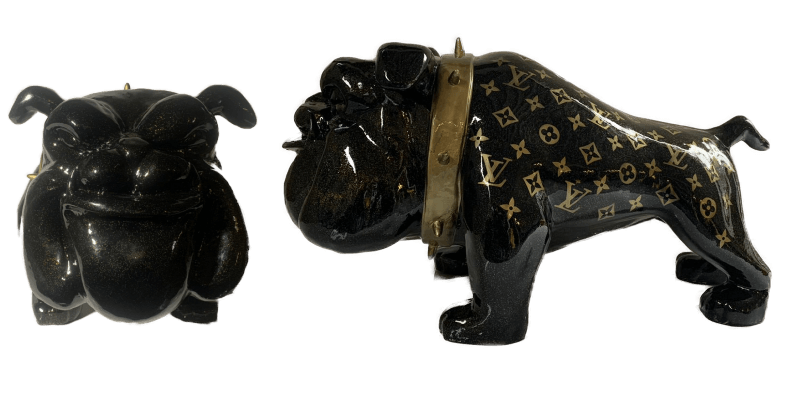 bulldog black gliitter