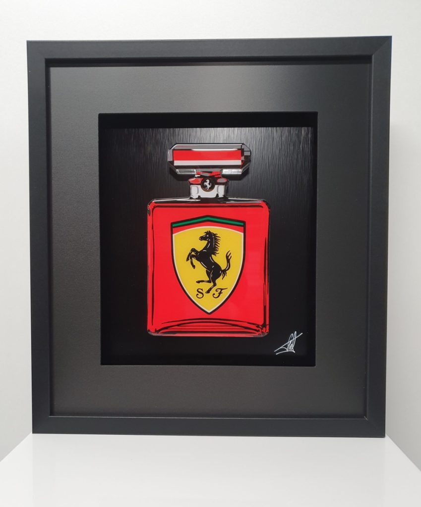 Sculpture framed Ferrari- Fred Meurice