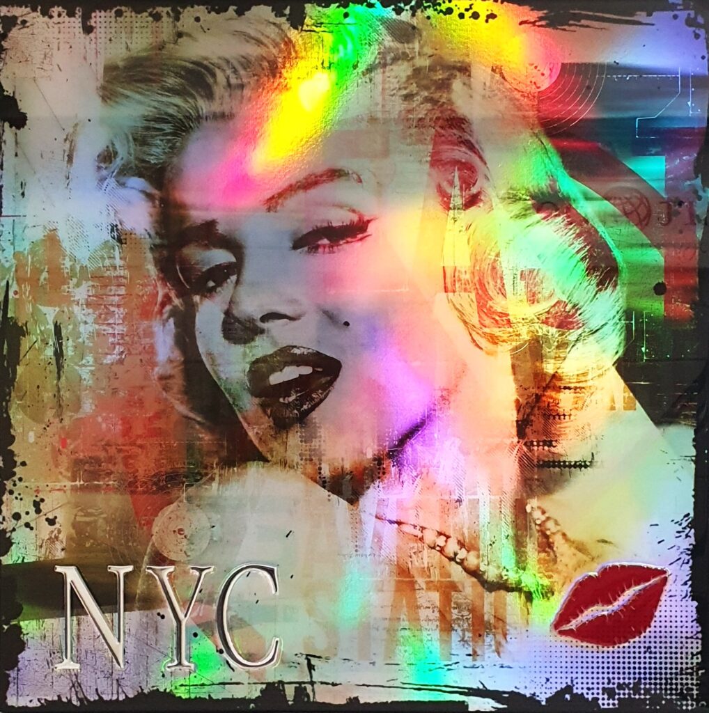 Marilyn Kisses Hologram II- Micha Baker