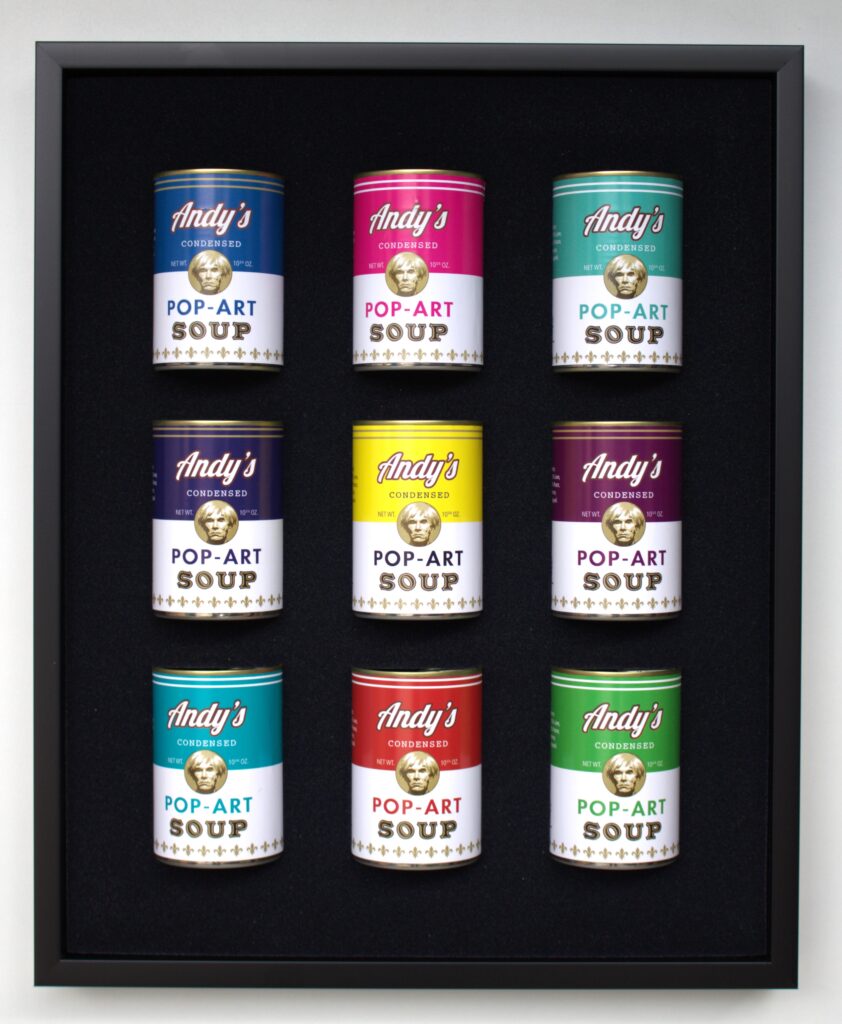 Andy Pop art soup white and colours 4050 – Ad van Hassel